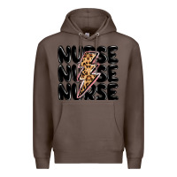 Coffee nurse lightning bolt Premium Hoodie - MaliasSmallBusiness