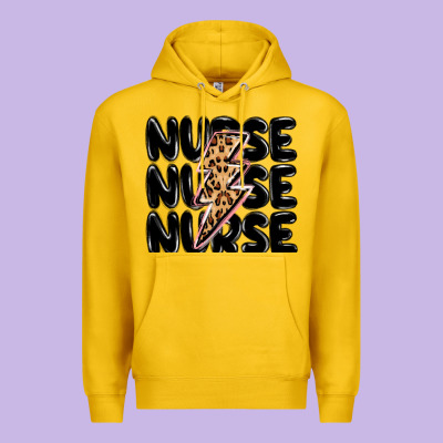 Nurse Lightning Bolt Premium Hoodie Designed By Maliassmallbusiness