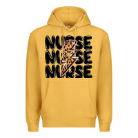 Mustard nurse lightning bolt Premium Hoodie - MaliasSmallBusiness