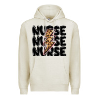 Oatmeal Heather nurse lightning bolt Premium Hoodie - MaliasSmallBusiness
