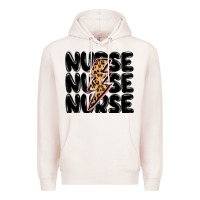 Pale Pink nurse lightning bolt Premium Hoodie - MaliasSmallBusiness