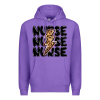 Purple nurse lightning bolt Premium Hoodie - MaliasSmallBusiness