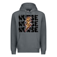 Rock nurse lightning bolt Premium Hoodie - MaliasSmallBusiness