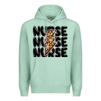 Seafoam nurse lightning bolt Premium Hoodie - MaliasSmallBusiness