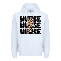 White nurse lightning bolt Premium Hoodie - MaliasSmallBusiness