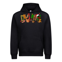 Black Personalized Christmas Themed Urban Hoodie - NancyCooperArtShop
