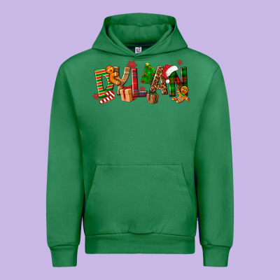 Personalized Christmas Themed Urban Hoodie Designed By Nancycooperartshop