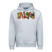 Heather Grey Personalized Christmas Themed Urban Hoodie - NancyCooperArtShop