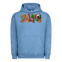 Pigment Pebble Blue Personalized Christmas Themed Urban Hoodie - NancyCooperArtShop