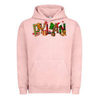 Pigment Salmon Personalized Christmas Themed Urban Hoodie - NancyCooperArtShop