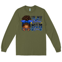 Army Green in my cheer mom era afro messy bun Long Sleeve Tee - texasbilliewilder