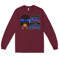 Burgundy in my cheer mom era afro messy bun Long Sleeve Tee - texasbilliewilder
