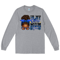 Heather Grey in my cheer mom era afro messy bun Long Sleeve Tee - texasbilliewilder