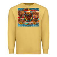 Antique Gold saddle horseshoe leopard sunflower Premium Sweatshirt - Artiststas
