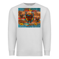 Dove Grey saddle horseshoe leopard sunflower Premium Sweatshirt - Artiststas