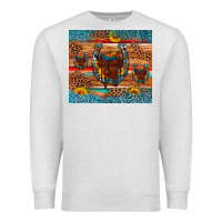 Oatmeal Heather saddle horseshoe leopard sunflower Premium Sweatshirt - Artiststas