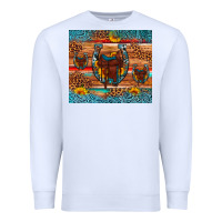 White saddle horseshoe leopard sunflower Premium Sweatshirt - Artiststas