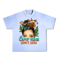 Grape Ice messy bun camp hair dont care Urban Heavy Tee - texasbilliewilder