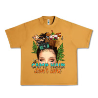Peanut Butter messy bun camp hair dont care Urban Heavy Tee - texasbilliewilder