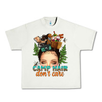 Pistachio messy bun camp hair dont care Urban Heavy Tee - texasbilliewilder