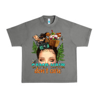 Tornado messy bun camp hair dont care Urban Heavy Tee - texasbilliewilder