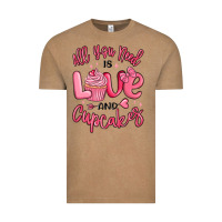 Vintage Coffee all you need is love and cupcakes valentines day Vintage Tee - MaliasSmallBusiness