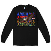 Black america america america america Long Sleeve Tee - Zillion Design Studio