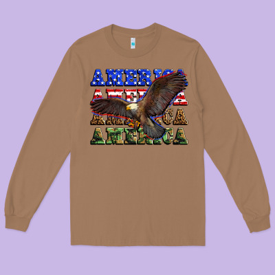 America America America America Long Sleeve Tee Designed By Zillion Design Studio