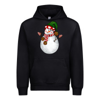 Black Snowman Urban Hoodie - NancyCooperArtShop