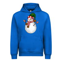 Cobalt Snowman Urban Hoodie - NancyCooperArtShop