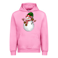 Fuchsia Pink Snowman Urban Hoodie - NancyCooperArtShop