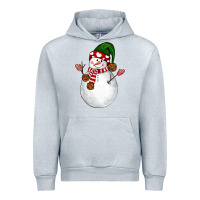 Heather Grey Snowman Urban Hoodie - NancyCooperArtShop