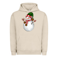 Pigment French Oak Snowman Urban Hoodie - NancyCooperArtShop