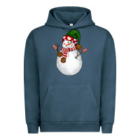 Pigment Midnight Navy Snowman Urban Hoodie - NancyCooperArtShop