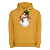 Pigment Peanut Butter Snowman Urban Hoodie - NancyCooperArtShop