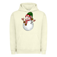 Pigment Pistachio Snowman Urban Hoodie - NancyCooperArtShop