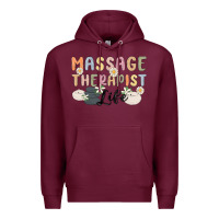 Burgundy massage therapist life Premium Hoodie - MaliasSmallBusiness