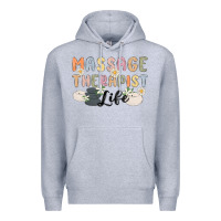 Heather Grey massage therapist life Premium Hoodie - MaliasSmallBusiness