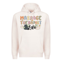 Pale Pink massage therapist life Premium Hoodie - MaliasSmallBusiness