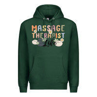 Sports Green massage therapist life Premium Hoodie - MaliasSmallBusiness