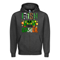 Charcoal Heather irish i was gamer st. patricks day Zipper Hoodie - Neo Western