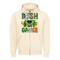 Sandshell irish i was gamer st. patricks day Zipper Hoodie - Neo Western