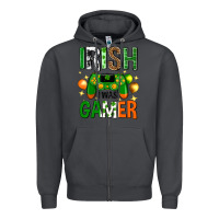 Smoke irish i was gamer st. patricks day Zipper Hoodie - Neo Western