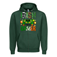 Sports Green irish i was gamer st. patricks day Zipper Hoodie - Neo Western