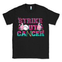 Black Strike Out Cancer Baseball Classic Tee - texasbilliewilder