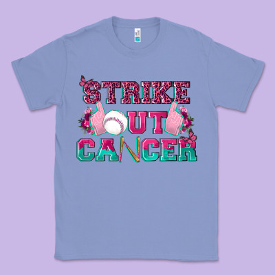 Strike Out Cancer Baseball Classic Tee Designed By Texasbilliewilder