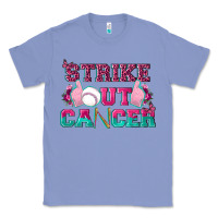 Colony Blue Strike Out Cancer Baseball Classic Tee - texasbilliewilder