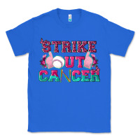 True Royal Strike Out Cancer Baseball Classic Tee - texasbilliewilder