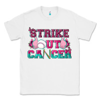White Strike Out Cancer Baseball Classic Tee - texasbilliewilder