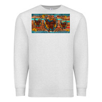 Oatmeal Heather saddle horseshoe  sunflower leopard license plate Premium Sweatshirt - Artiststas